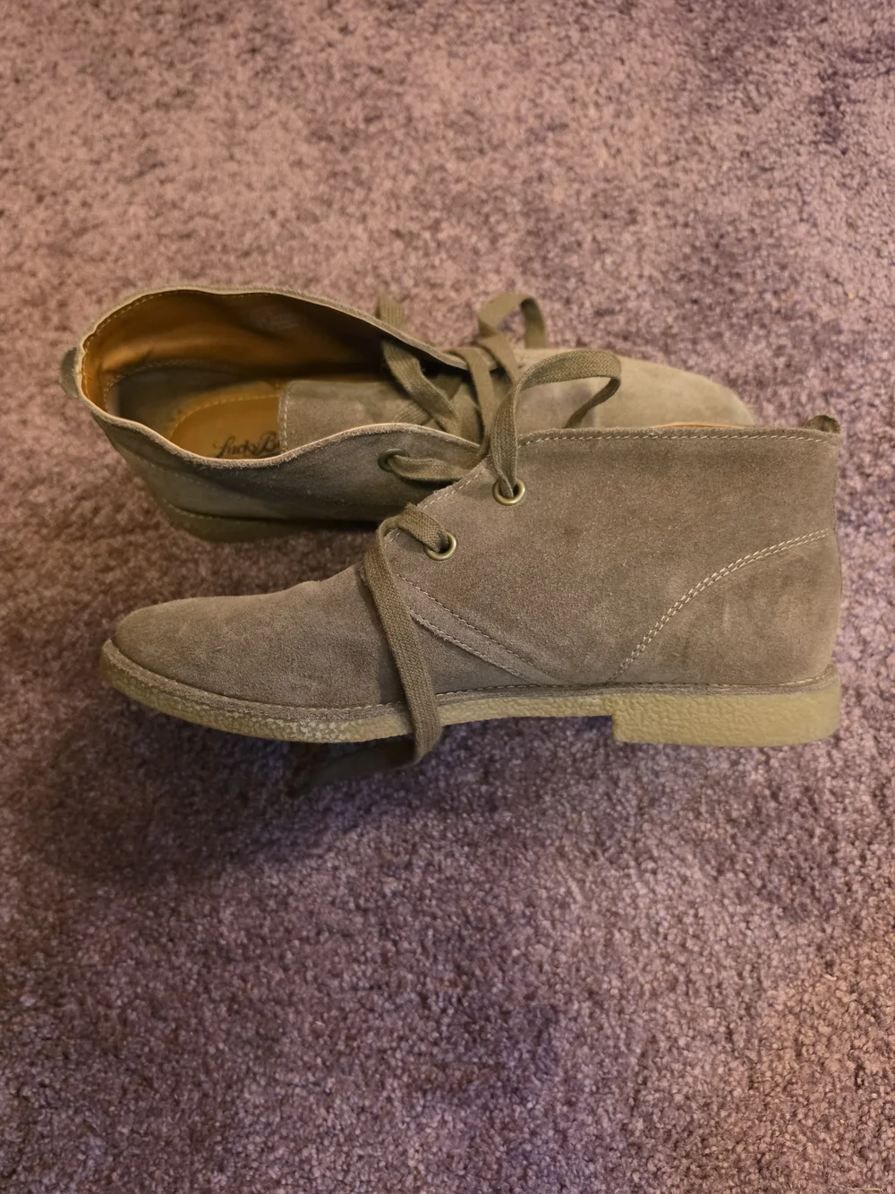 Lucky Brand Brown Suede Lace-Up Shoe